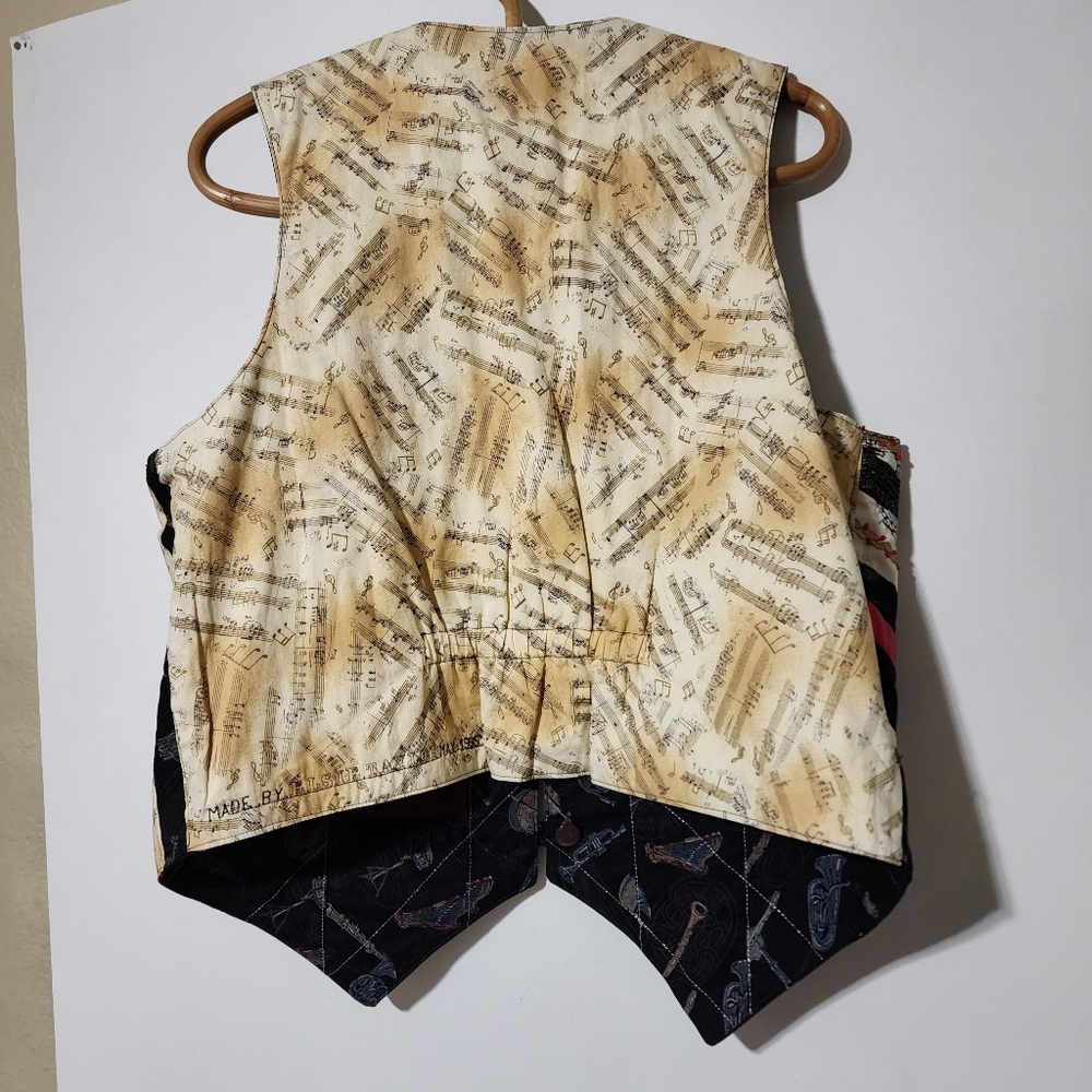 Vintage handmade patchwork music note reversible … - image 9